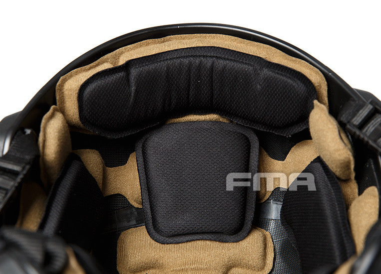 FMA MT FLX Protective Tactical Helmet Outdoor Training Paintball - BLACK - APEXTAC GEAR