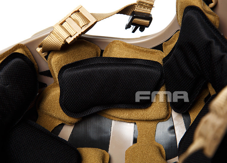 FMA MT FLX Protective Tactical Helmet Outdoor Training Paintball - FDE - APEXTAC GEAR