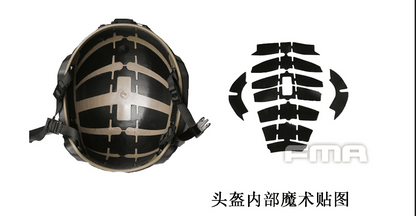 FMA MT FLX Protective Tactical Helmet Outdoor Training Paintball - BLACK - APEXTAC GEAR