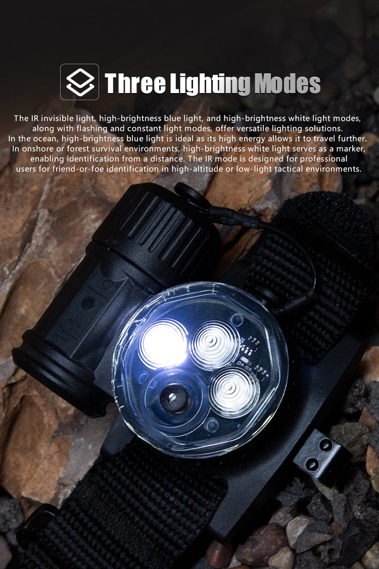 FMA Neptune 5 Diving Marker Light Waterproof Ipx68 Search and Rescue Strobe - BK - APEXTAC GEAR