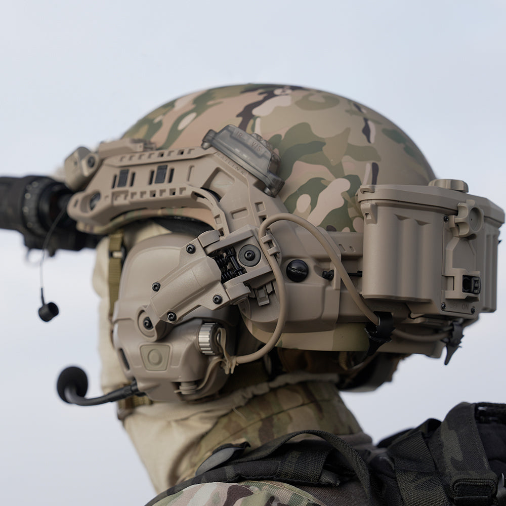 FCS AMP Pro Tactical Noise-Canceling Headset (2026 Edition) - TAN