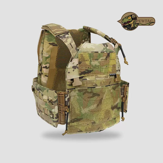 PEW Tactical SS Style LV120 Plater Carrier with adjustable straps and MOLLE webbing for tactical gear.