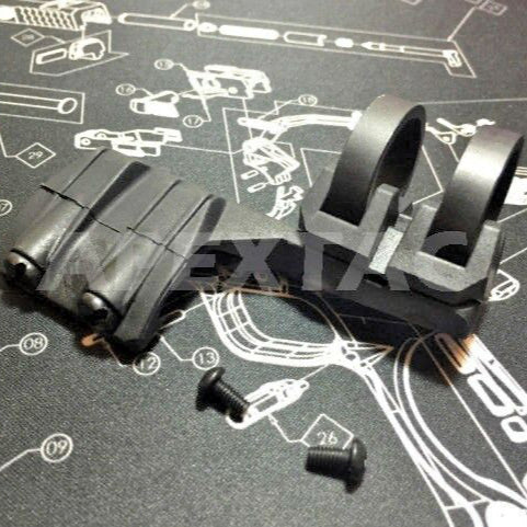 FMA FR Battery Clip Offset Flashlight Rail Mount for Surefire Light (Black RHS) - APEXTAC GEAR