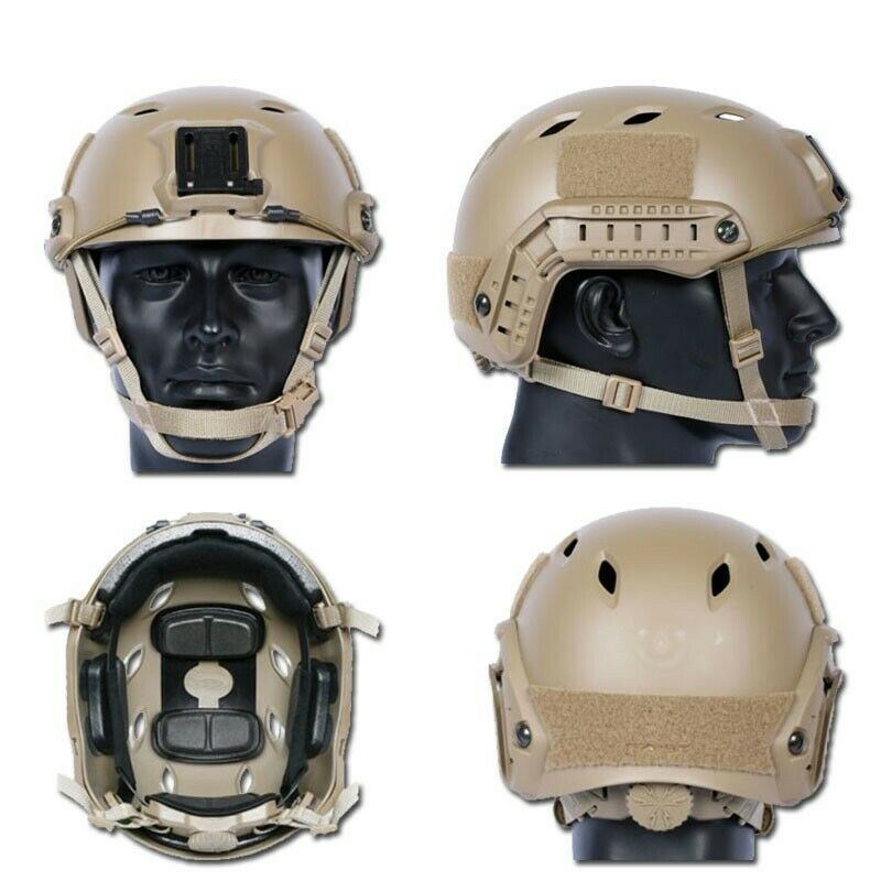 FMA Base Jump Bump Helmet Tactical Outdoor Paintball Milsim L/XL - AT Camo - APEXTAC GEAR