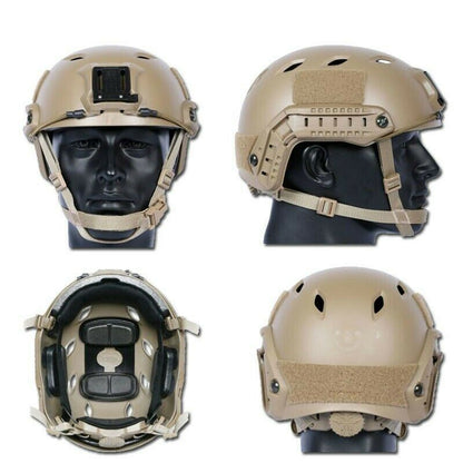 FMA Base Jump Bump Helmet Tactical Outdoor Paintball Milsim L/XL - ATFG Camo - APEXTAC GEAR