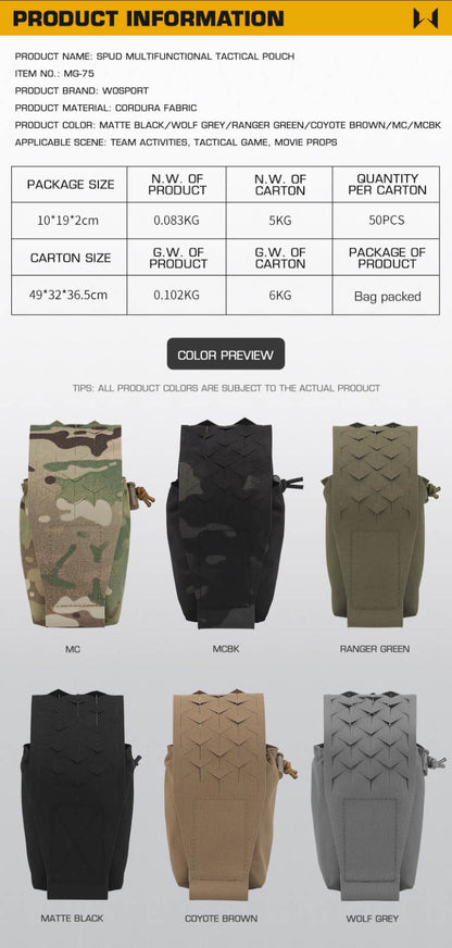 WOSPORT MG-75 SPUD Multifunctional Tactical Pouch (MG-75) - APEXTAC GEAR
