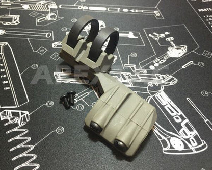 FMA FR Battery Clip Offset Flashlight Rail Mount for Surefire Light (Green LHS) - APEXTAC GEAR