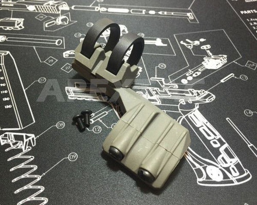 FMA FR Battery Clip Offset Flashlight Rail Mount for Surefire Light (Green LHS) - APEXTAC GEAR