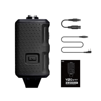 FMA FCS Headset Military Gear Communication V20 PTT - BLACK - APEXTAC GEAR