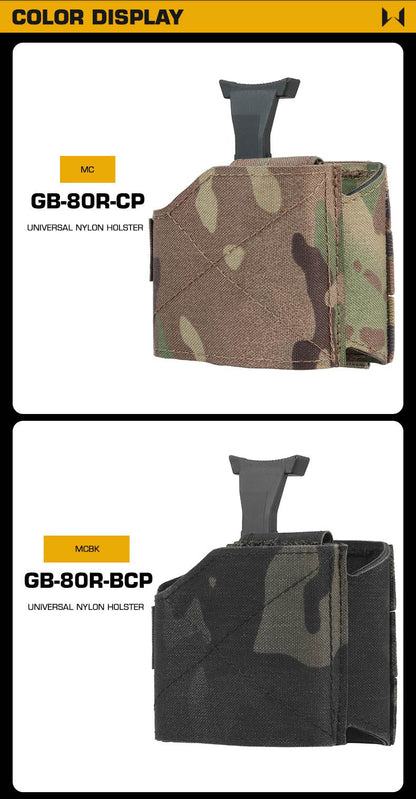 WOSPORT GB-80 universal nylon holster with adjustable strap and durable design, suitable for carrying tools or small devices.