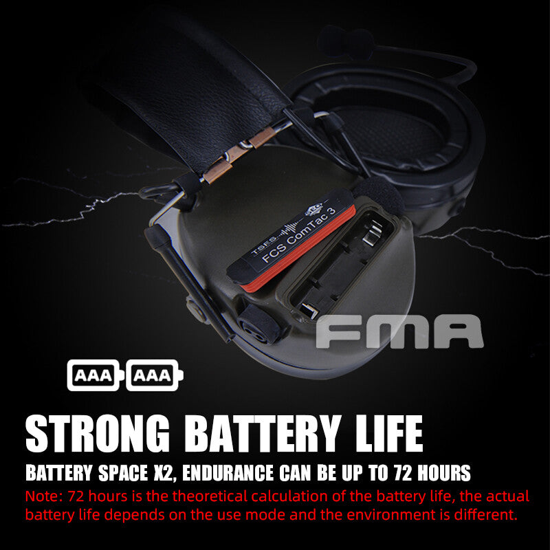 FMA FCS Tactical Headset COMTAC3 Headset Communication Pickup Noise Reduction - DE - APEXTAC GEAR