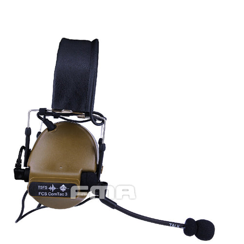 FMA FCS Tactical Headset COMTAC3 Headset Communication Pickup Noise Reduction - DE - APEXTAC GEAR