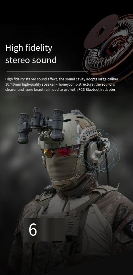 FMA FCS Tactical FE Headset Digital Pickup Noise Reduction Headset - FG - APEXTAC GEAR