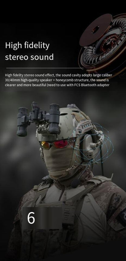 FMA FCS Tactical FE Headset Digital Pickup Noise Reduction Headset - FG - APEXTAC GEAR