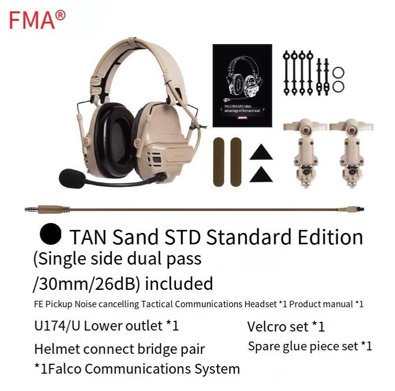 FMA FCS Tactical FE Headset Digital Pickup Noise Reduction Headset - DE - APEXTAC GEAR