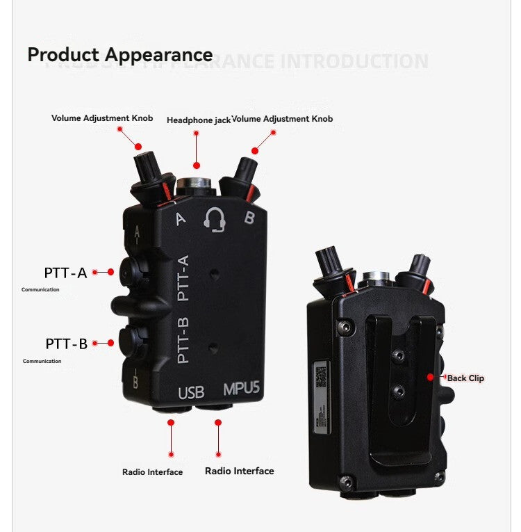 FMA FCS Tactical CNC Metal MPU5 Dual-Pass PTT Device - APEXTAC GEAR