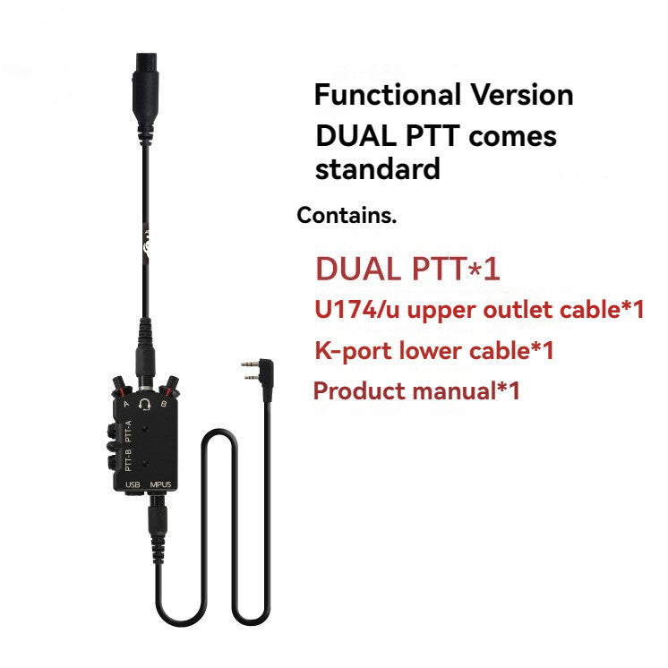 FMA FCS Tactical CNC Metal MPU5 Dual-Pass PTT Device - APEXTAC GEAR