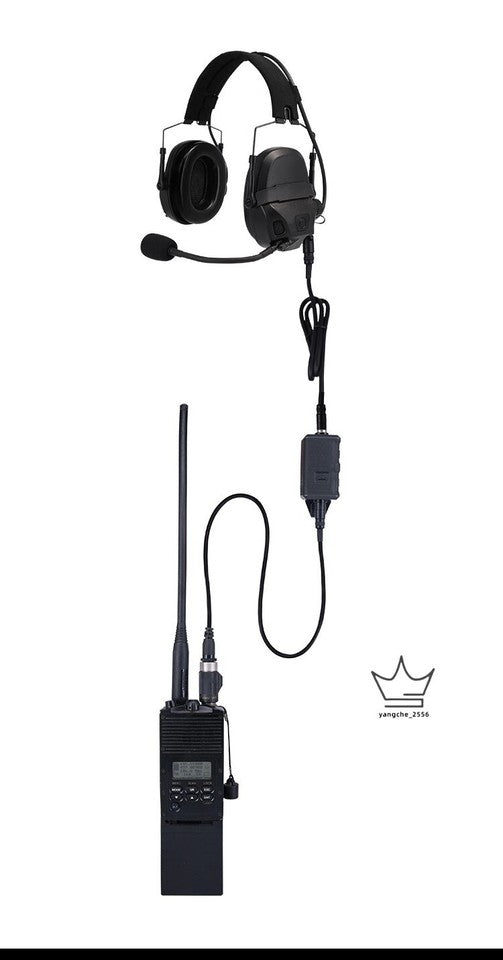 FMA FCS Headset Military Gear Communication V20 PTT - BLACK - APEXTAC GEAR