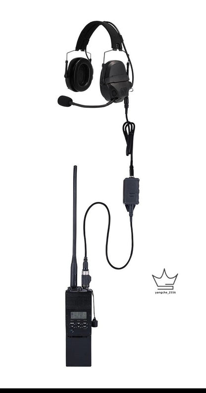 FMA FCS Headset Military Gear Communication V20 PTT - BLACK - APEXTAC GEAR