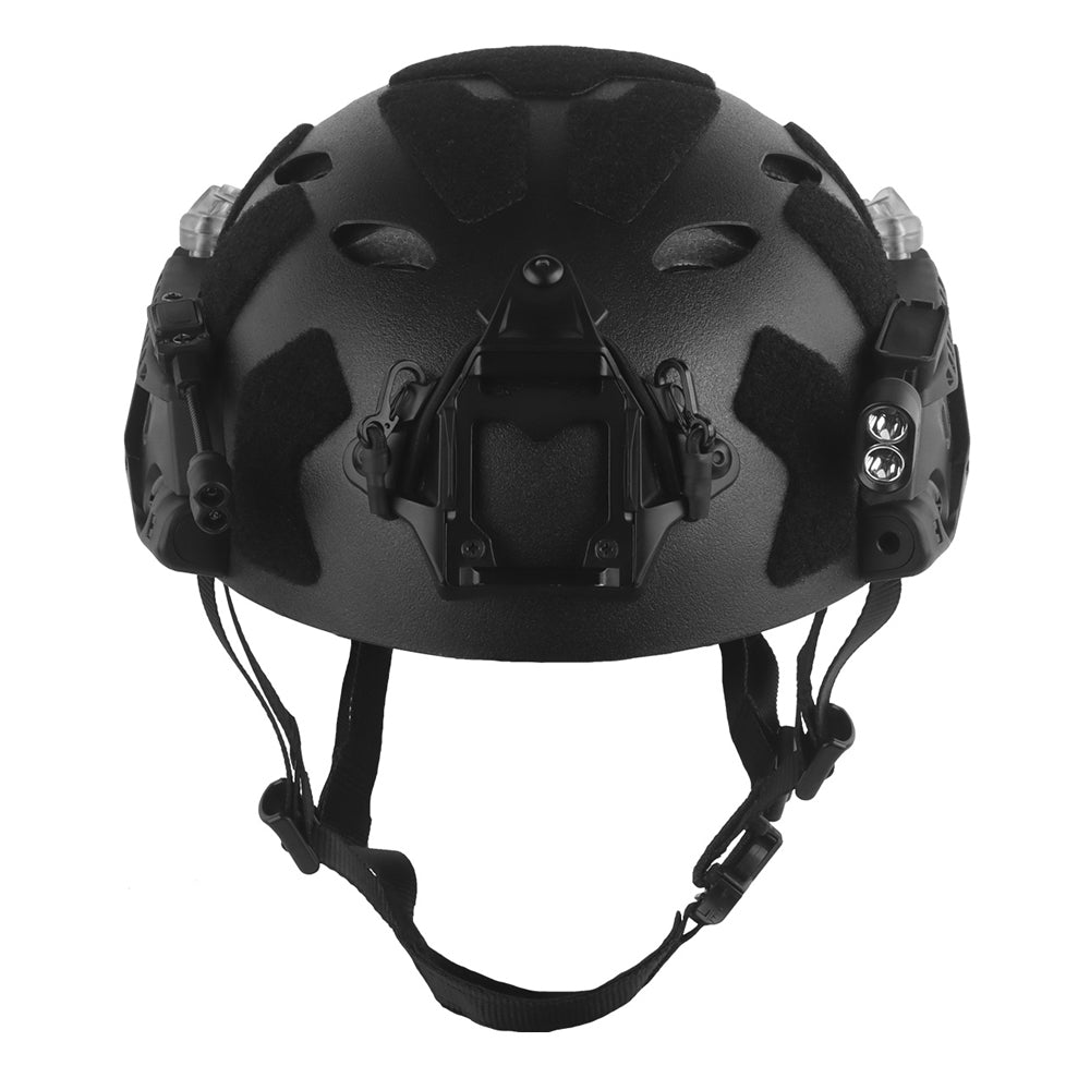 WOSPORT SF Tactical Helmet with Modular ARC Rail Set (HL-40) - BLACK - APEXTAC GEAR