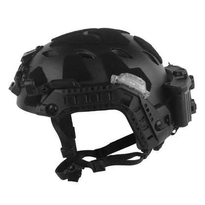 WOSPORT SF Tactical Helmet with Modular ARC Rail Set (HL-40) - BLACK - APEXTAC GEAR