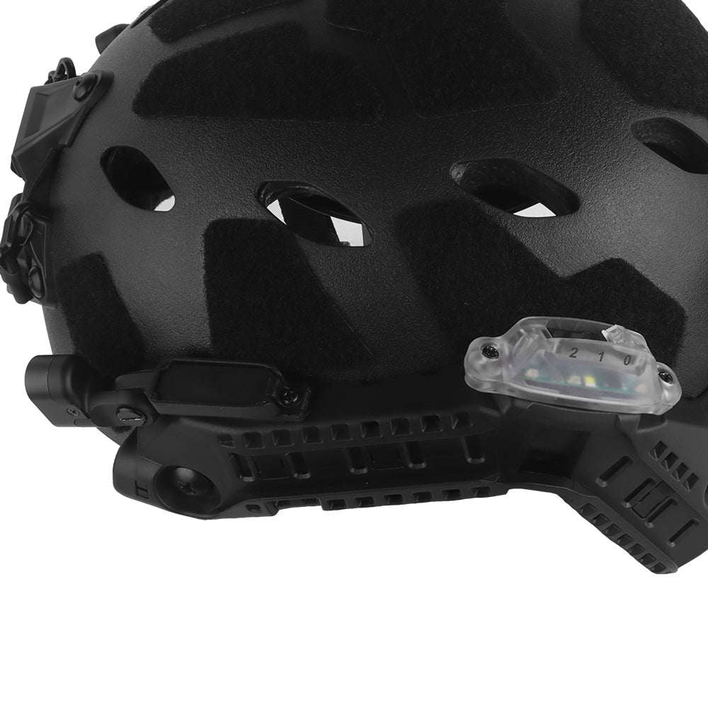 WOSPORT SF Tactical Helmet with Modular ARC Rail Set (HL-40) - BLACK - APEXTAC GEAR
