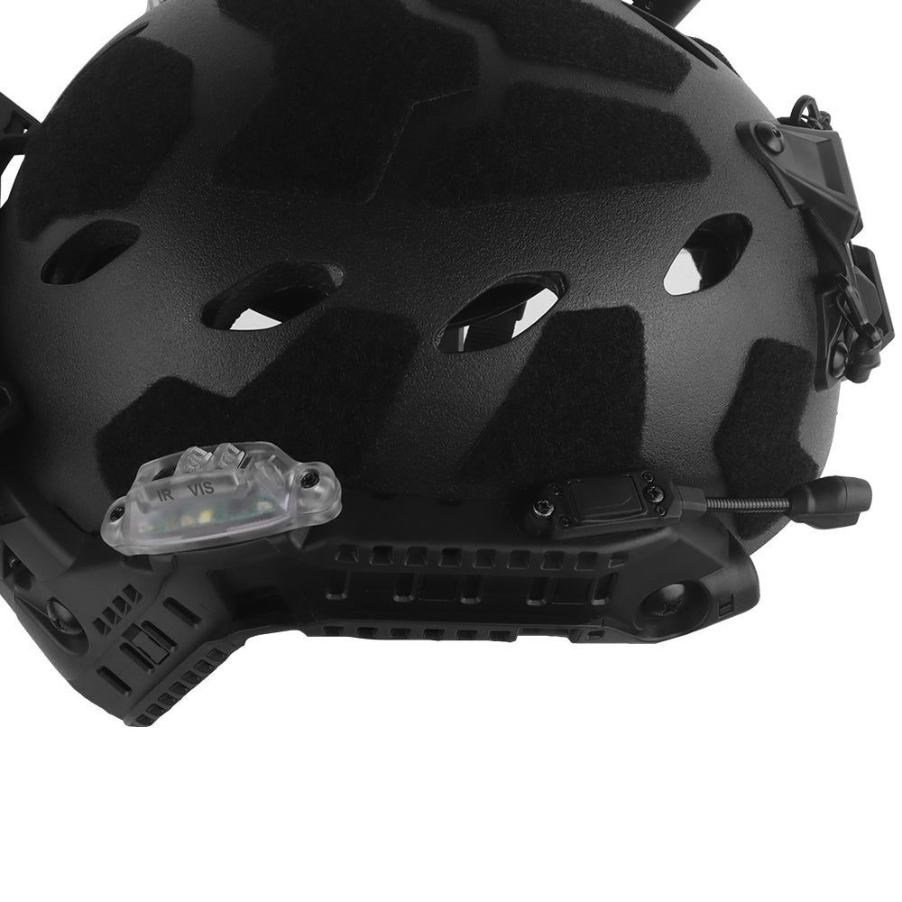 WOSPORT SF Tactical Helmet with Modular ARC Rail Set (HL-40) - BLACK - APEXTAC GEAR