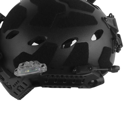WOSPORT SF Tactical Helmet with Modular ARC Rail Set (HL-40) - BLACK - APEXTAC GEAR