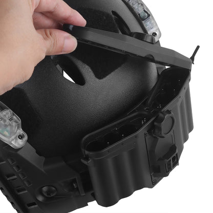 WOSPORT SF Tactical Helmet with Modular ARC Rail Set (HL-40) - BLACK - APEXTAC GEAR