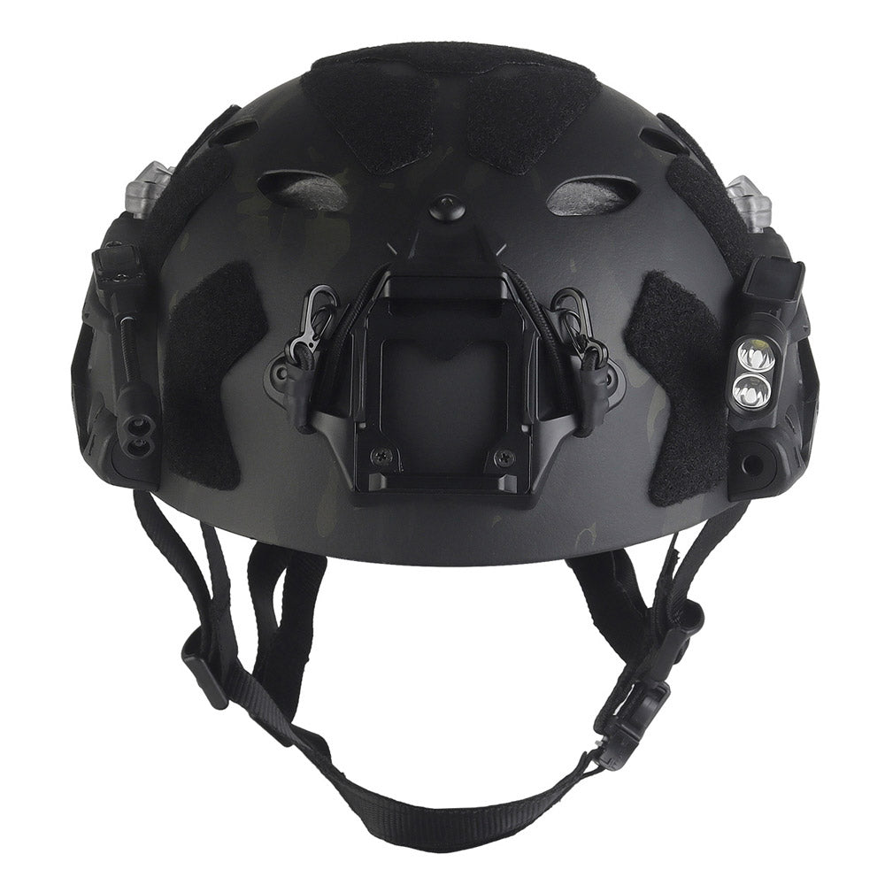 WOSPORT SF Tactical Helmet with Modular ARC Rail Set (HL-40) - MCBK Camo - APEXTAC GEAR