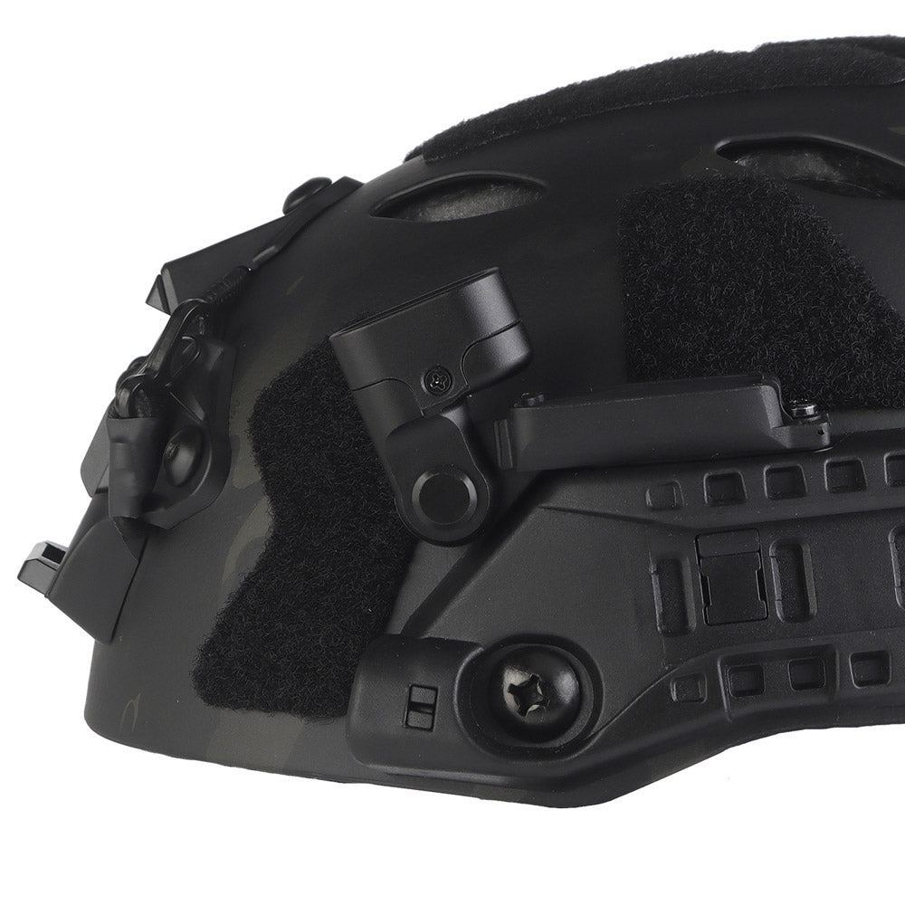 WOSPORT SF Tactical Helmet with Modular ARC Rail Set (HL-40) - MCBK Camo - APEXTAC GEAR