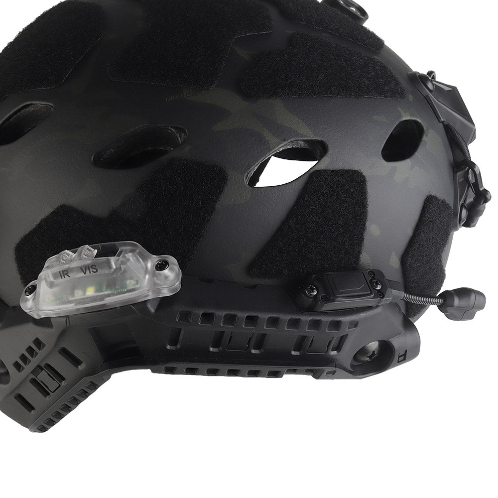 WOSPORT SF Tactical Helmet with Modular ARC Rail Set (HL-40) - MCBK Camo - APEXTAC GEAR