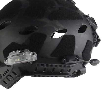 WOSPORT SF Tactical Helmet with Modular ARC Rail Set (HL-40) - MCBK Camo - APEXTAC GEAR