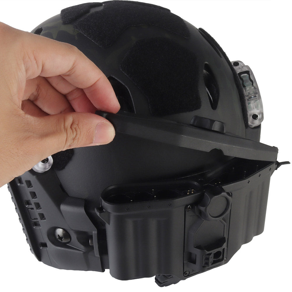 WOSPORT SF Tactical Helmet with Modular ARC Rail Set (HL-40) - MCBK Camo - APEXTAC GEAR