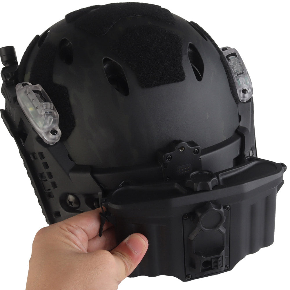 WOSPORT SF Tactical Helmet with Modular ARC Rail Set (HL-40) - MCBK Camo - APEXTAC GEAR