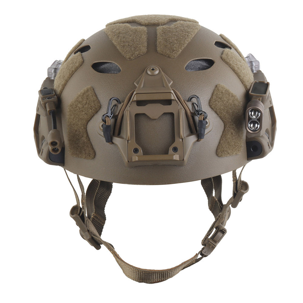 WOSPORT SF Tactical Helmet with Modular ARC Rail Set (HL-40) - DE - APEXTAC GEAR