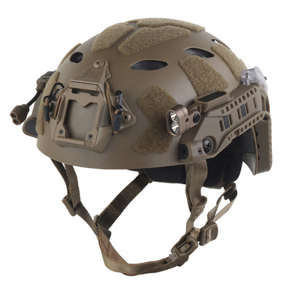WOSPORT SF Tactical Helmet with Modular ARC Rail Set (HL-40) - DE - APEXTAC GEAR