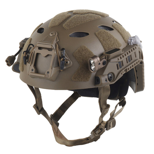WOSPORT SF Tactical Helmet with Modular ARC Rail Set (HL-40) - DE - APEXTAC GEAR