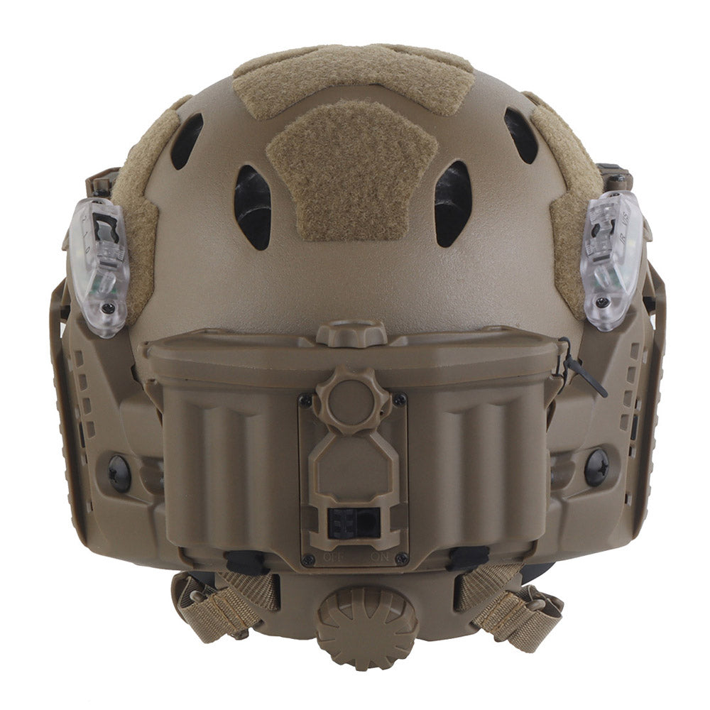 WOSPORT SF Tactical Helmet with Modular ARC Rail Set (HL-40) - DE - APEXTAC GEAR