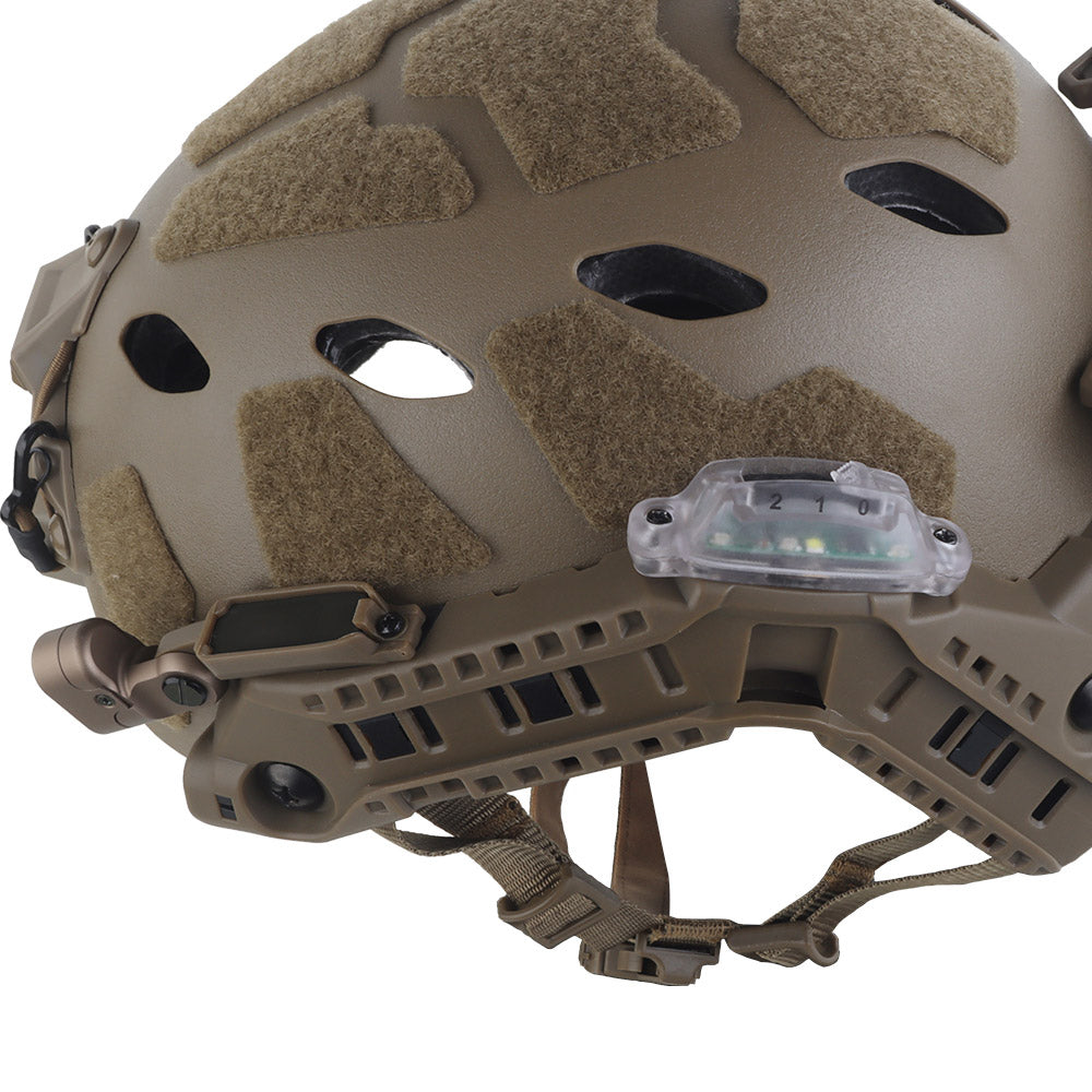 WOSPORT SF Tactical Helmet with Modular ARC Rail Set (HL-40) - DE - APEXTAC GEAR
