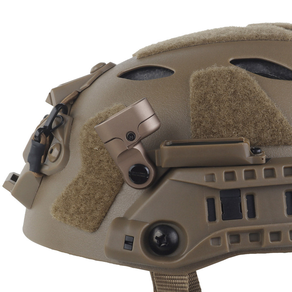 WOSPORT SF Tactical Helmet with Modular ARC Rail Set (HL-40) - DE - APEXTAC GEAR