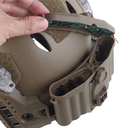 WOSPORT SF Tactical Helmet with Modular ARC Rail Set (HL-40) - DE - APEXTAC GEAR