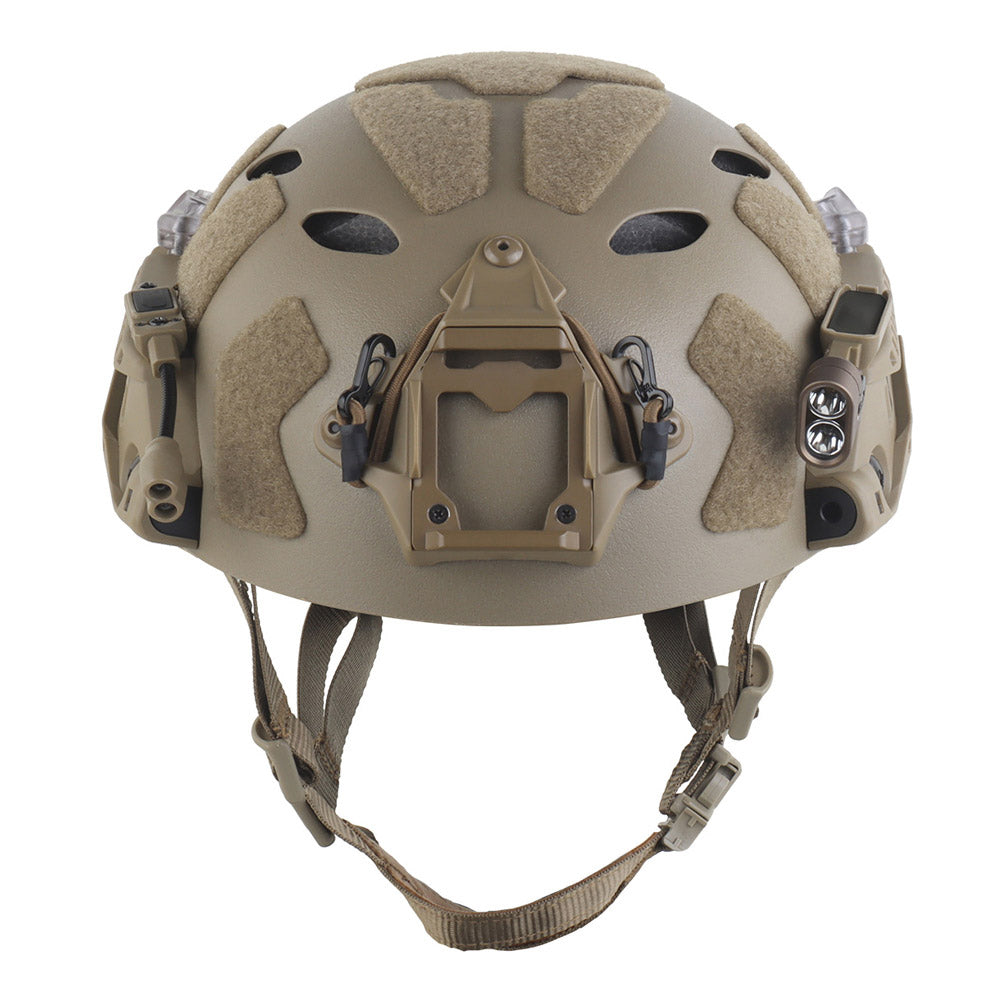 WOSPORT SF Tactical Helmet with Modular ARC Rail Set (HL-40) - TAN - APEXTAC GEAR