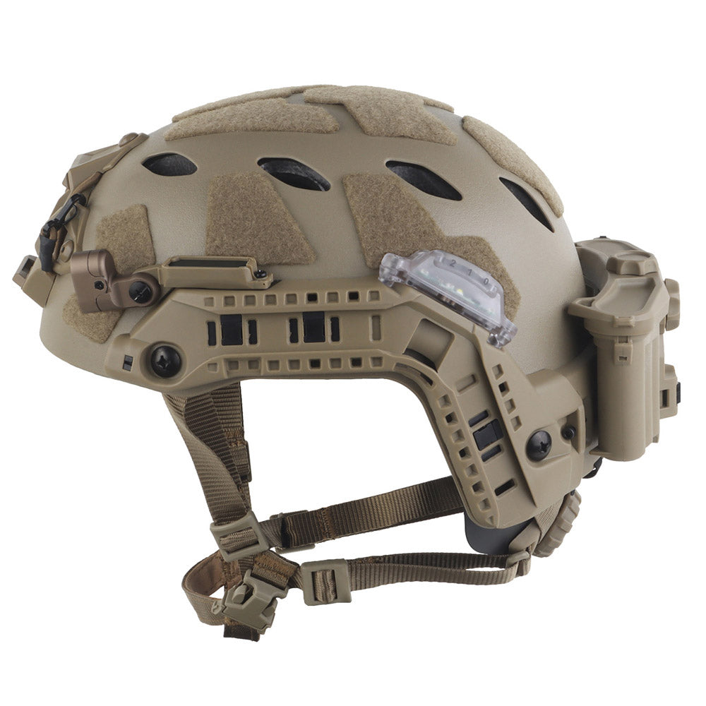 WOSPORT SF Tactical Helmet with Modular ARC Rail Set (HL-40) - TAN - APEXTAC GEAR