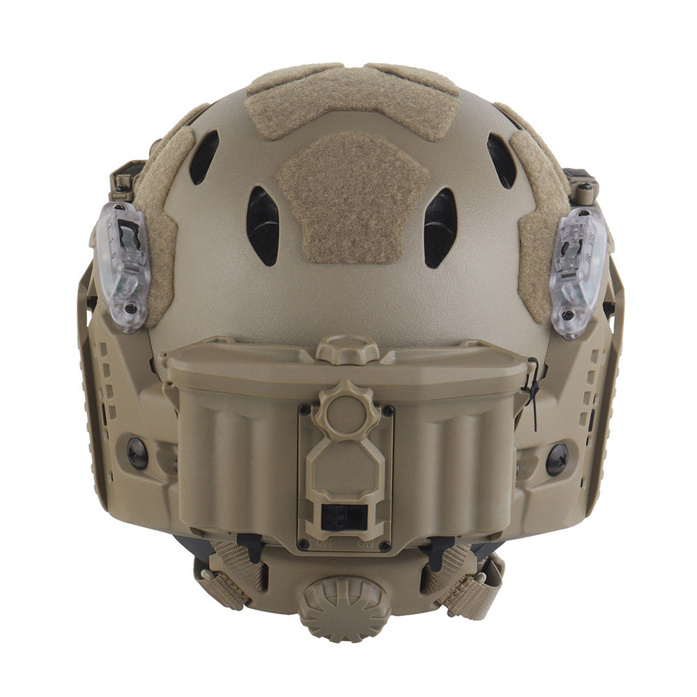 WOSPORT SF Tactical Helmet with Modular ARC Rail Set (HL-40) - TAN - APEXTAC GEAR