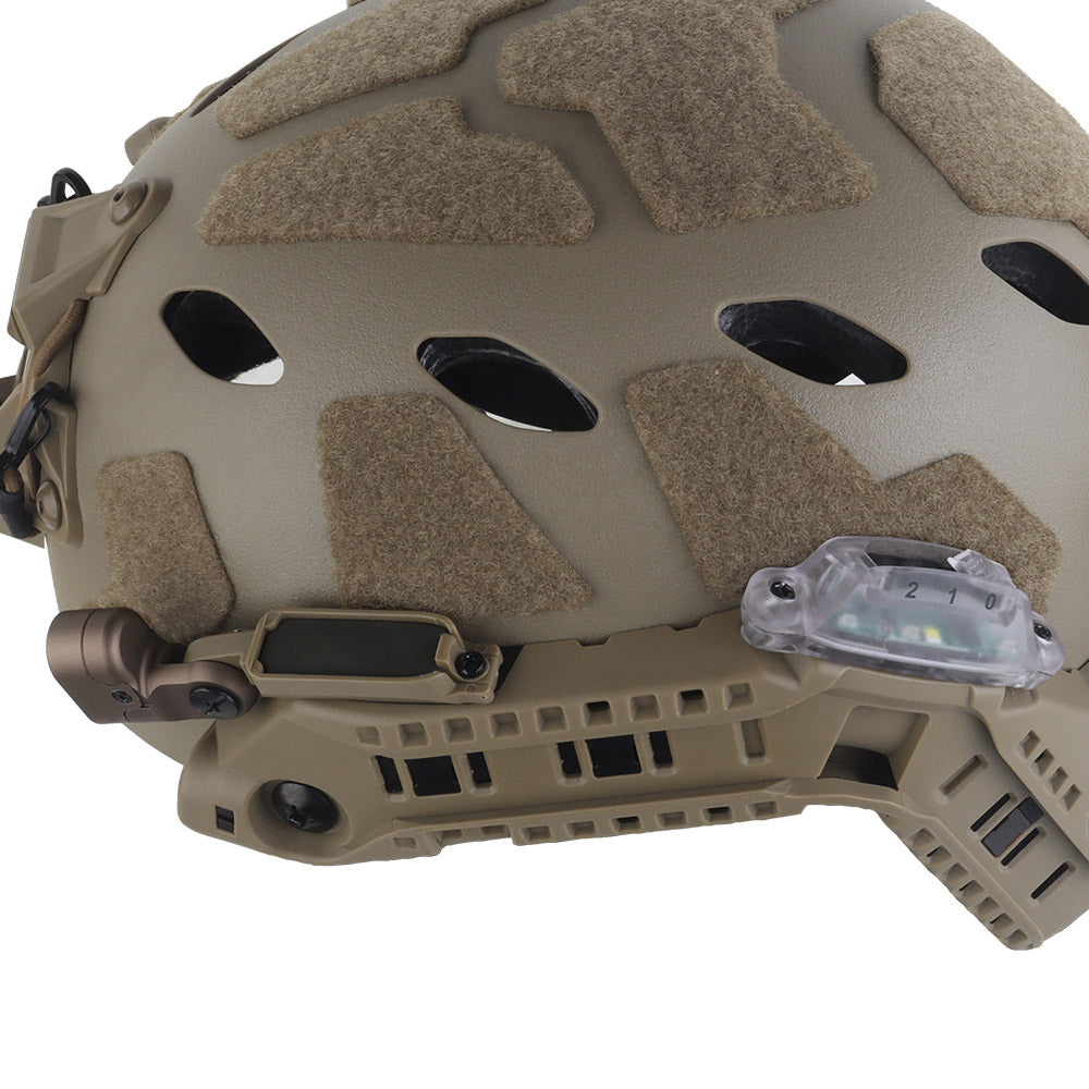WOSPORT SF Tactical Helmet with Modular ARC Rail Set (HL-40) - TAN - APEXTAC GEAR