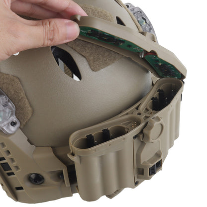 WOSPORT SF Tactical Helmet with Modular ARC Rail Set (HL-40) - TAN - APEXTAC GEAR