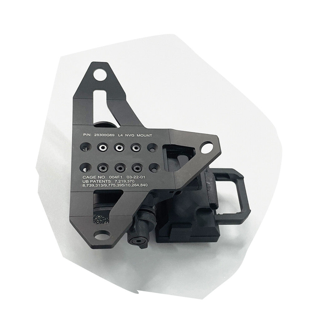 SOTAC L4G69 CNC Metal Low Profile NVG Helmet Mount - BLACK - APEXTAC GEAR