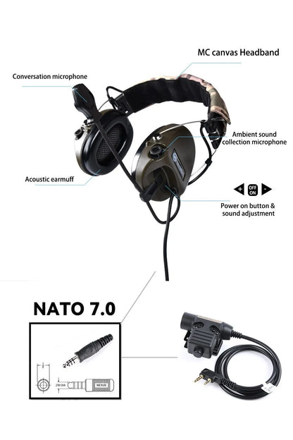 WADSN Sordin Communication Headset with Noise Reduction (WZ111) - APEXTAC GEAR