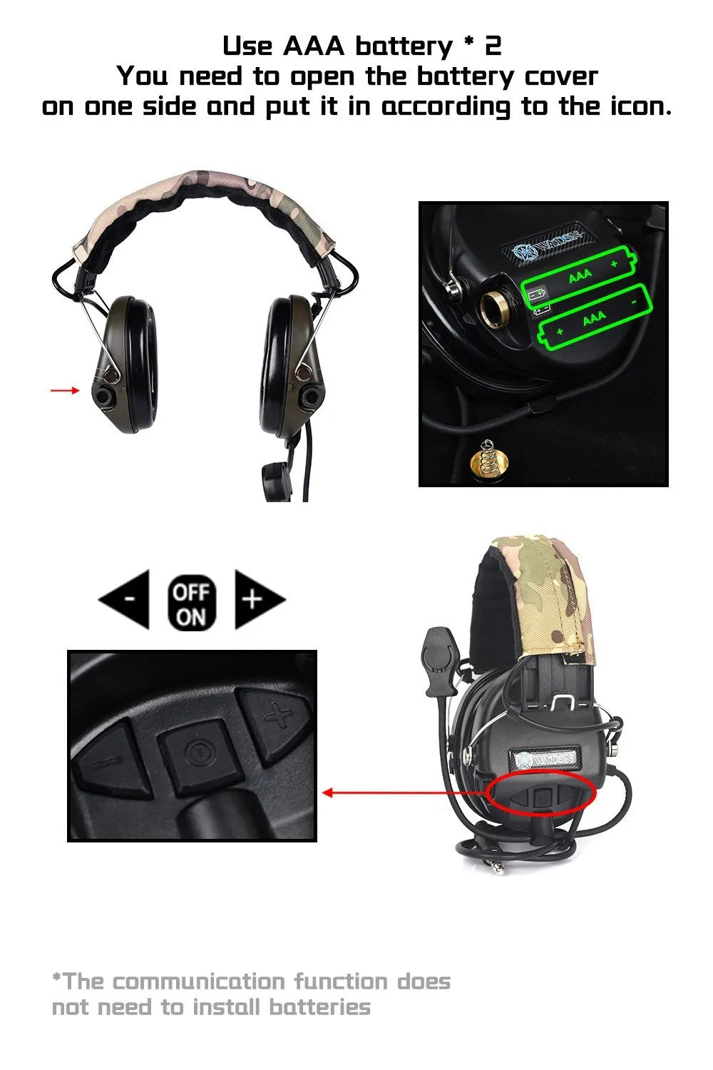 WADSN Sordin Communication Headset with Noise Reduction (WZ111) - APEXTAC GEAR